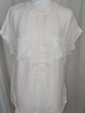 Cloth & Stone White Cotton Blouse Anthropologie - M EUC